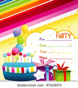 happy birthday party invitation