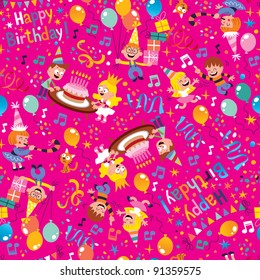 Happy Birthday party pattern