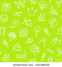 Happy Birthday Party pattern. Vector seamless background