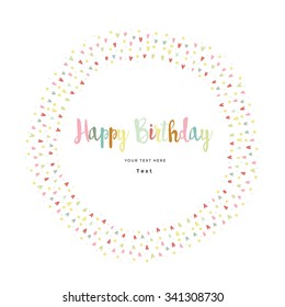 Happy birthday party,kids,Vector logo template, 