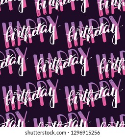 Happy birthday pattern background texture wallpaper fabric