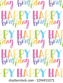 Happy Birthday Pattern Background Texture Wallpaper Fabric