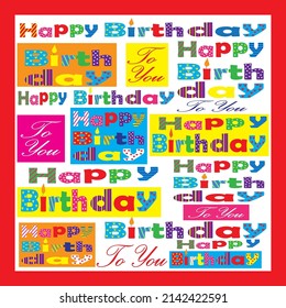 Happy Birthday Pattern Illustration Vector