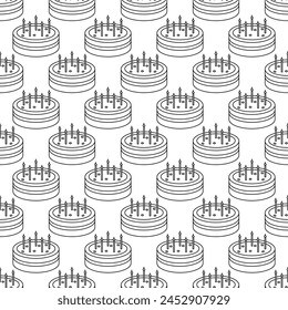 Happy birthday pattern. Seamless birthday background.