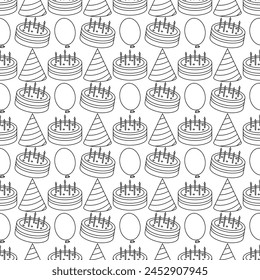 Happy birthday pattern. Seamless birthday background.