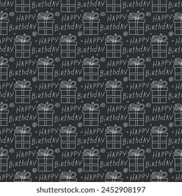 Happy birthday pattern. Seamless birthday background