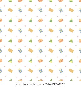 Happy birthday pattern. Seamless birthday background