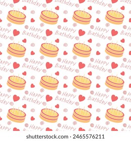 Patrón de feliz cumpleaños. Fondo de cumpleaños sin costuras