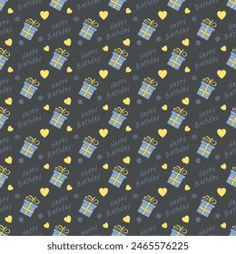 Happy birthday pattern. Seamless birthday background