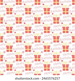 Happy birthday pattern. Seamless birthday background