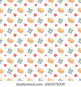 Happy birthday pattern. Seamless birthday background