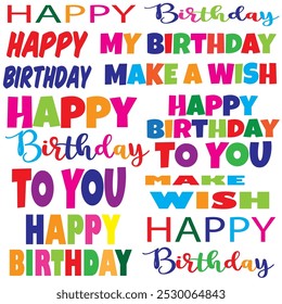 Happy birthday pattern with birthday text pattern for gift wrap
