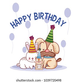 Happy birthday pets cartoons