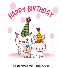 Happy birthday pets cartoons