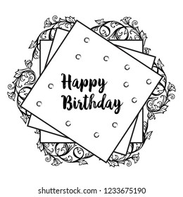 Happy Birthday with Place for Your Text Vector Art