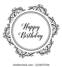 Happy Birthday with Place for Your Text Vector Art