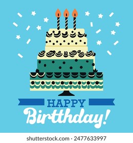 Happy birthday post design. Birthday wish post