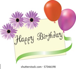 Happy Birthday postcard