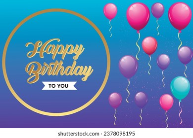 Happy birthday poster background design