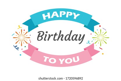 Happy Birthday poster for celebration - Vector illustration.