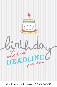 happy birthday poster template vector/illustration/ layout design/ background/ greeting card
