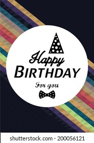 happy birthday poster template vector/illustration / layout design/ background/ greeting card