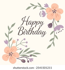Happy birthday poster vector design