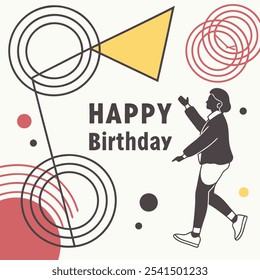 Happy birthday poster vector design