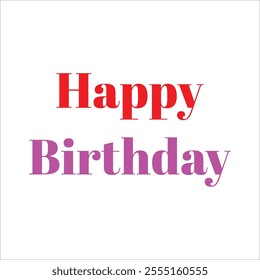 happy birthday poster with white background
