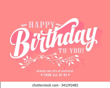 Happy Birthday Premium typography card 