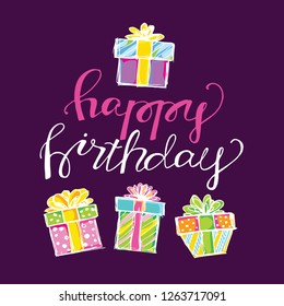 Happy birthday present box - banner template