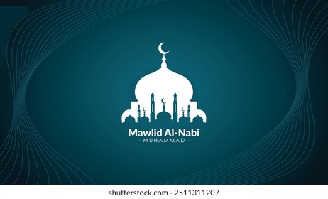 Feliz aniversário do profeta Muhammad. Milad un Nabi Mubarak significa feliz aniversário do profeta Muhammad. Ilustração vetorial do design da celebração de Mawlid