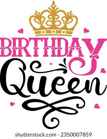 Happy Birthday queen t-shirt design