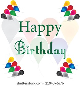 Happy Birthday quote. Hand drawn vector logotype with lettering typography on white background. Illustration with slogan for print, barner, poster, sticker.