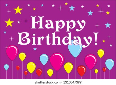 Happy Birthday Quotes Backgroundtemplate Vector Stock Vector (Royalty ...