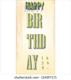 Happy birthday retro background