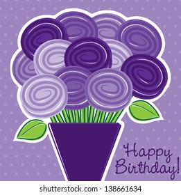 Happy Birthday Roses in vector format.