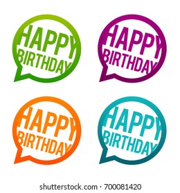Happy Birthday round Buttons.