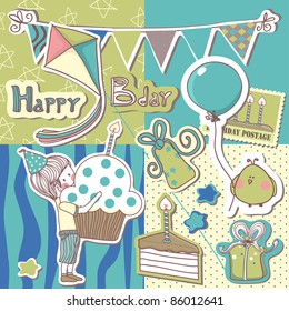 Happy Birthday Scrapbook Set