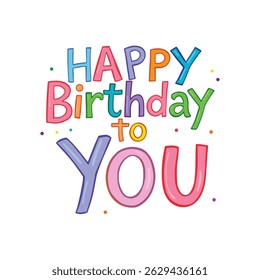 Happy Birthday Script Vector Text for Party Decorations