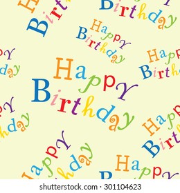 Happy birthday seamless  background pattern in vector