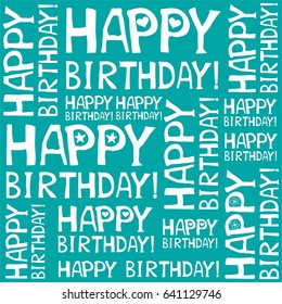 Happy Birthday Seamless Background Pattern In Vector