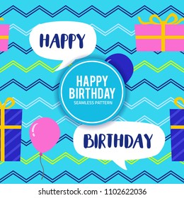 Happy Birthday Seamless Pattern
