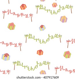 Happy Birthday. seamless pattern
