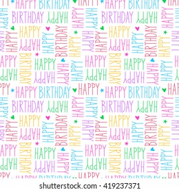 Happy Birthday Seamless Pattern