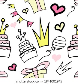 Happy Birthday. Seamless wrapping paper.