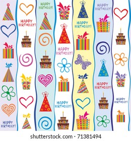 happy birthday. seamless wrapping paper