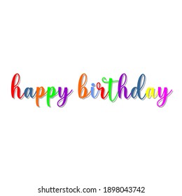 Happy Birthday Sentences Various Colors Stock Vector (Royalty Free ...