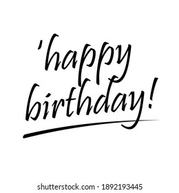 Happy Birthday Sentences White Background Stock Vector (royalty Free 