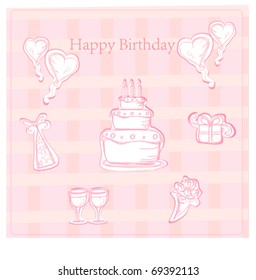 Happy Birthday Set Icon